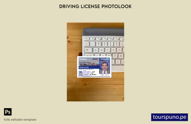 Plantilla de aspecto fotográfico lista para imprimir, versión de licencia de con
